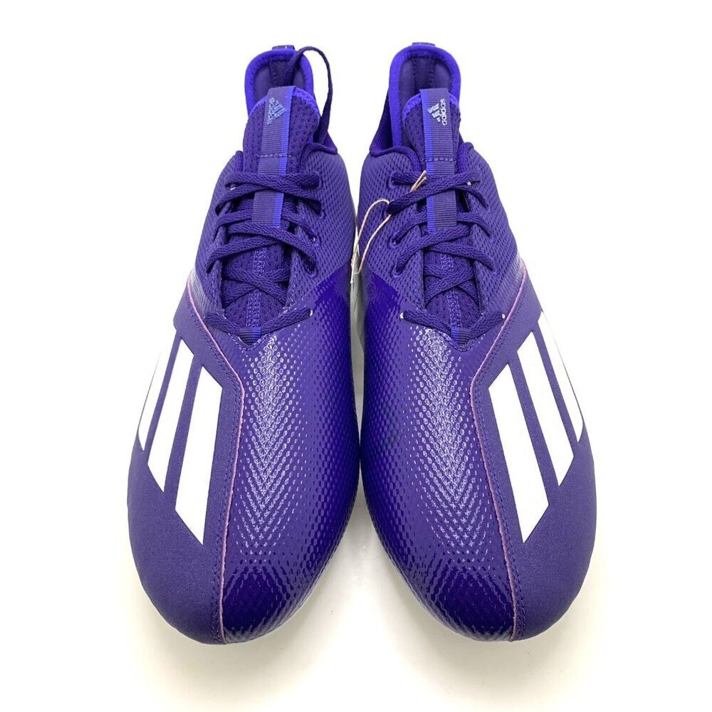 Adidas Men's Adizero Scorch Football Cleats Purple White Lace Up FX4253 Size 15 - Picture 7 of 12